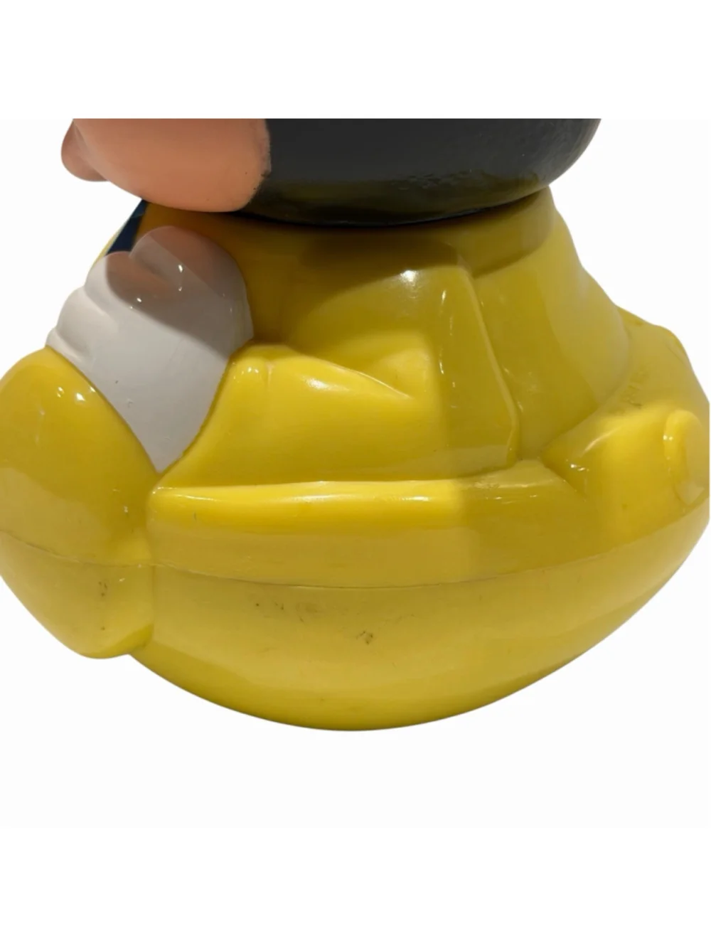 Disney Mickey Mouse Vtg 1984 Weeble Wobble Baby Toy Bell 6.75” Does Not Chime